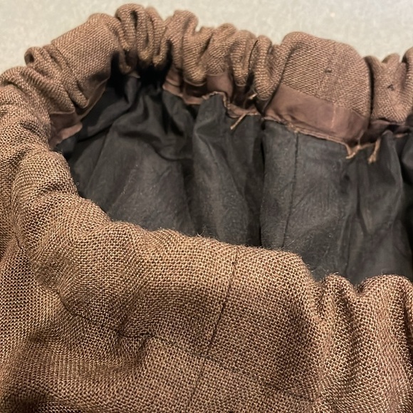 Beautful dark brown vintage handmade pants ladies small lined - Picture 3 of 3